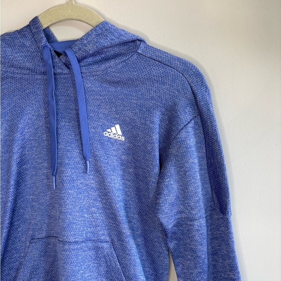 Adidas Blue Hoodie Sweatshirt - Picture 2 of 4